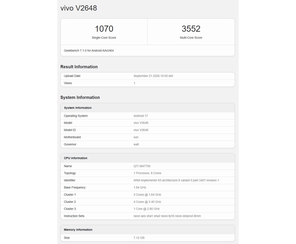 vivo V80 runs Geekbench just as a new teaser video gets released