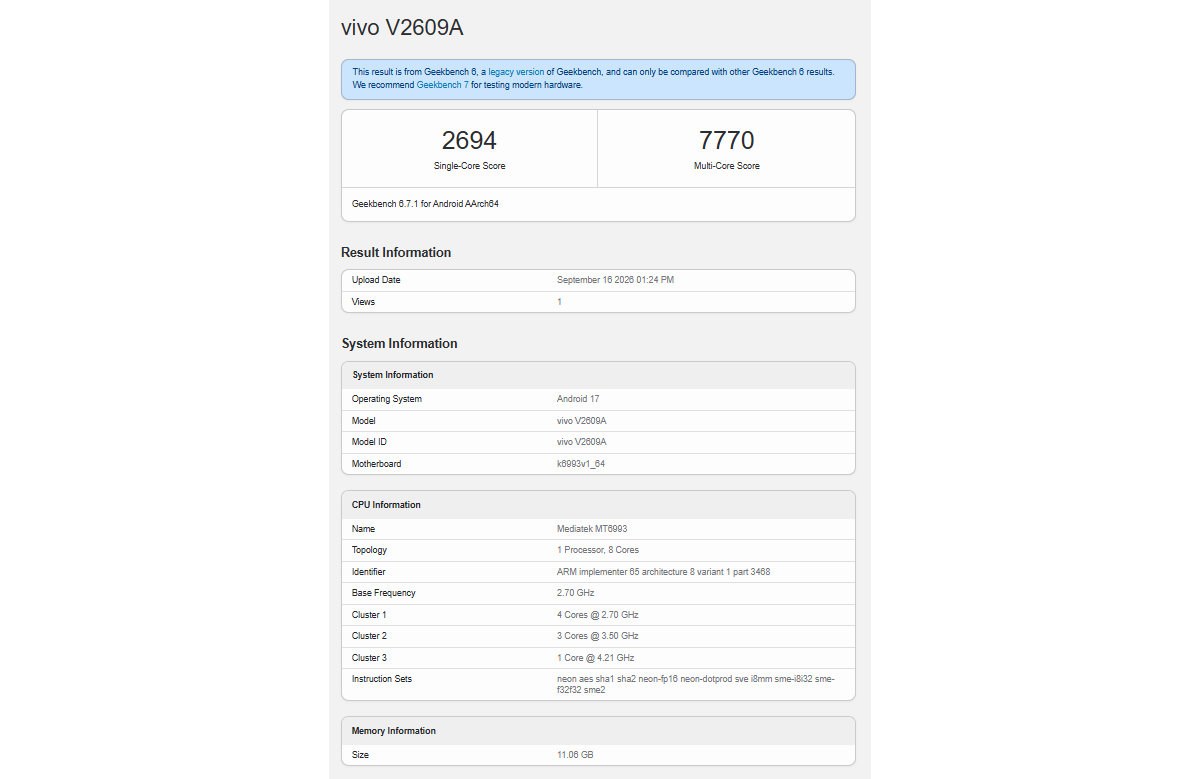 vivo X500 runs Geekbench, reveals a chipset schism in the line