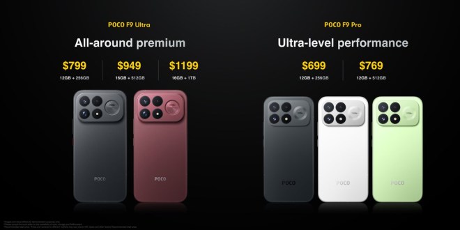 Poco F9 series pricing