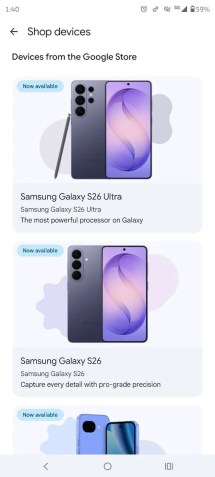 Google and Samsung devices on Play Store