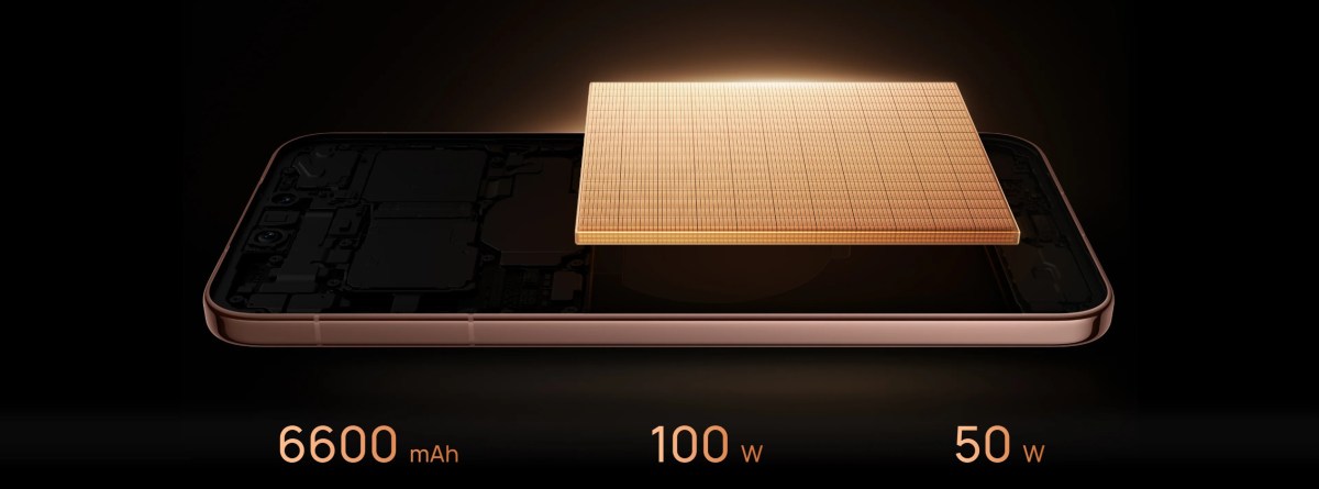 The Huawei Mate 90 Pro has a 6,600mAh battery with 100W wired and 50W wireless charging