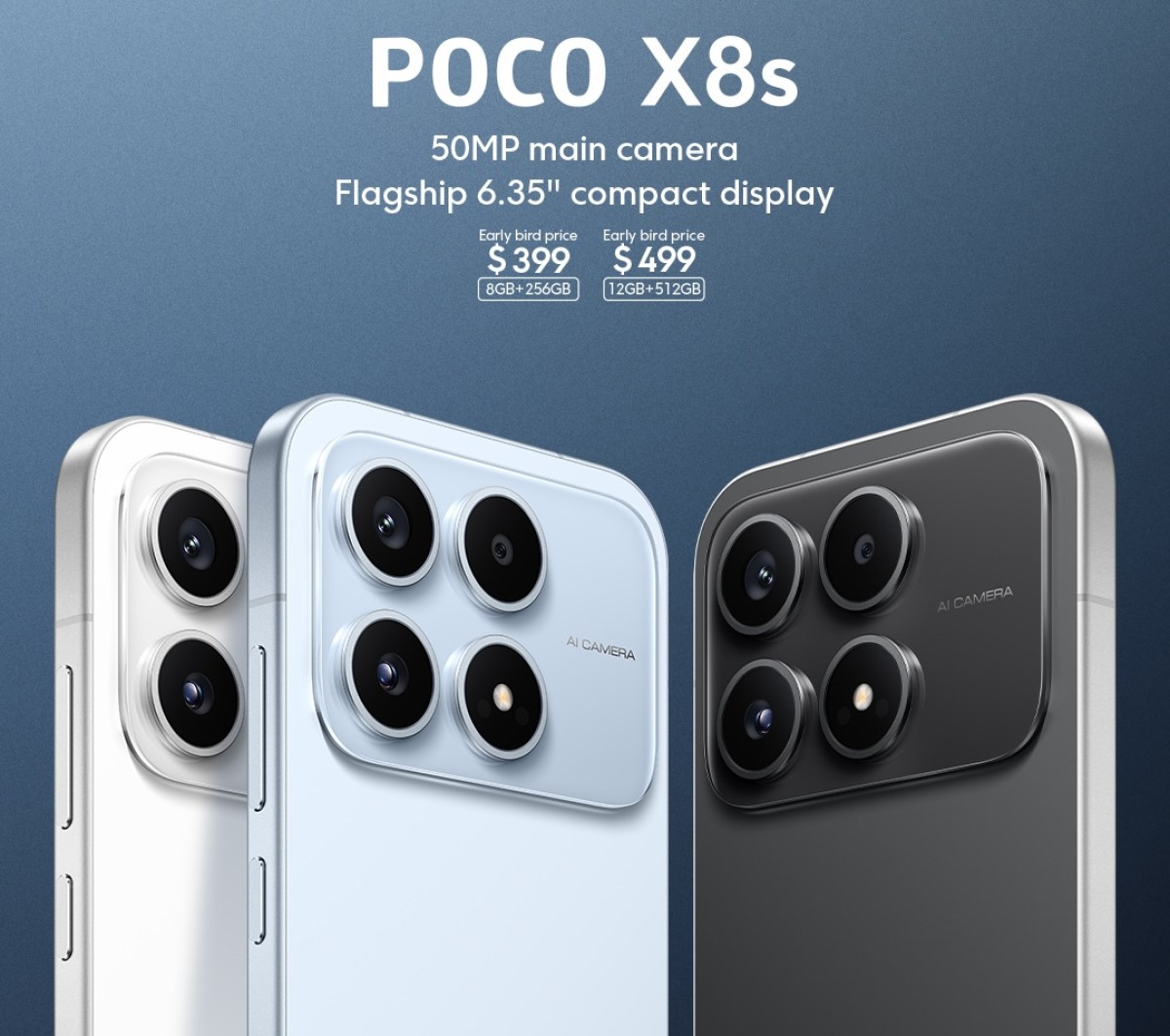 Poco X8s debuts with a 6.35-inch OLED display, Snapdragon 7 Gen 4 chipset