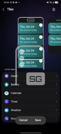 Galaxy Fit 4 tiles (source: SammyGuru)