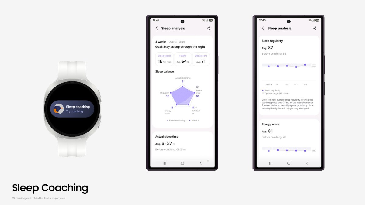 Samsung Health update improves Sleep Coaching and Running Coach
