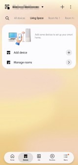 Devices and routines tabs