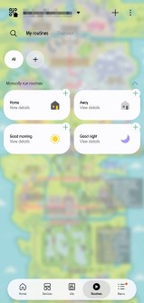 Devices and routines tabs