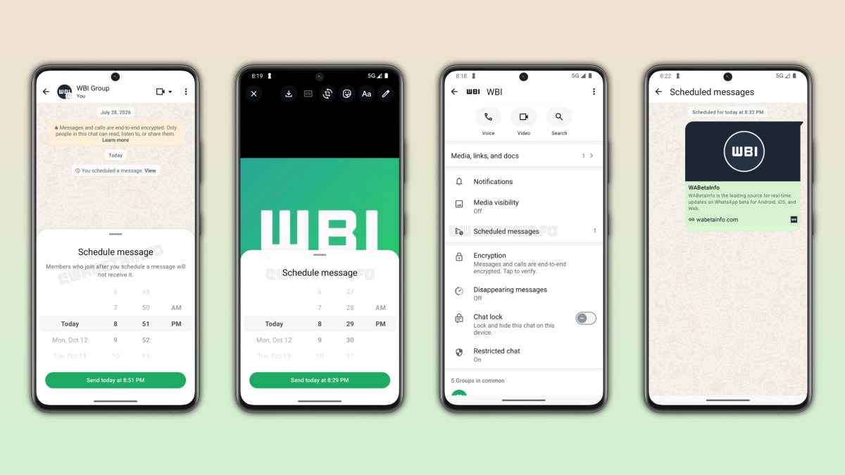 WhatsApp starts testing scheduled messages