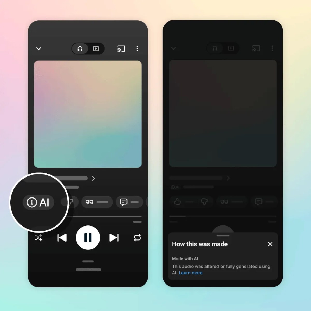 YouTube Music will now tell you if a song was made using AI