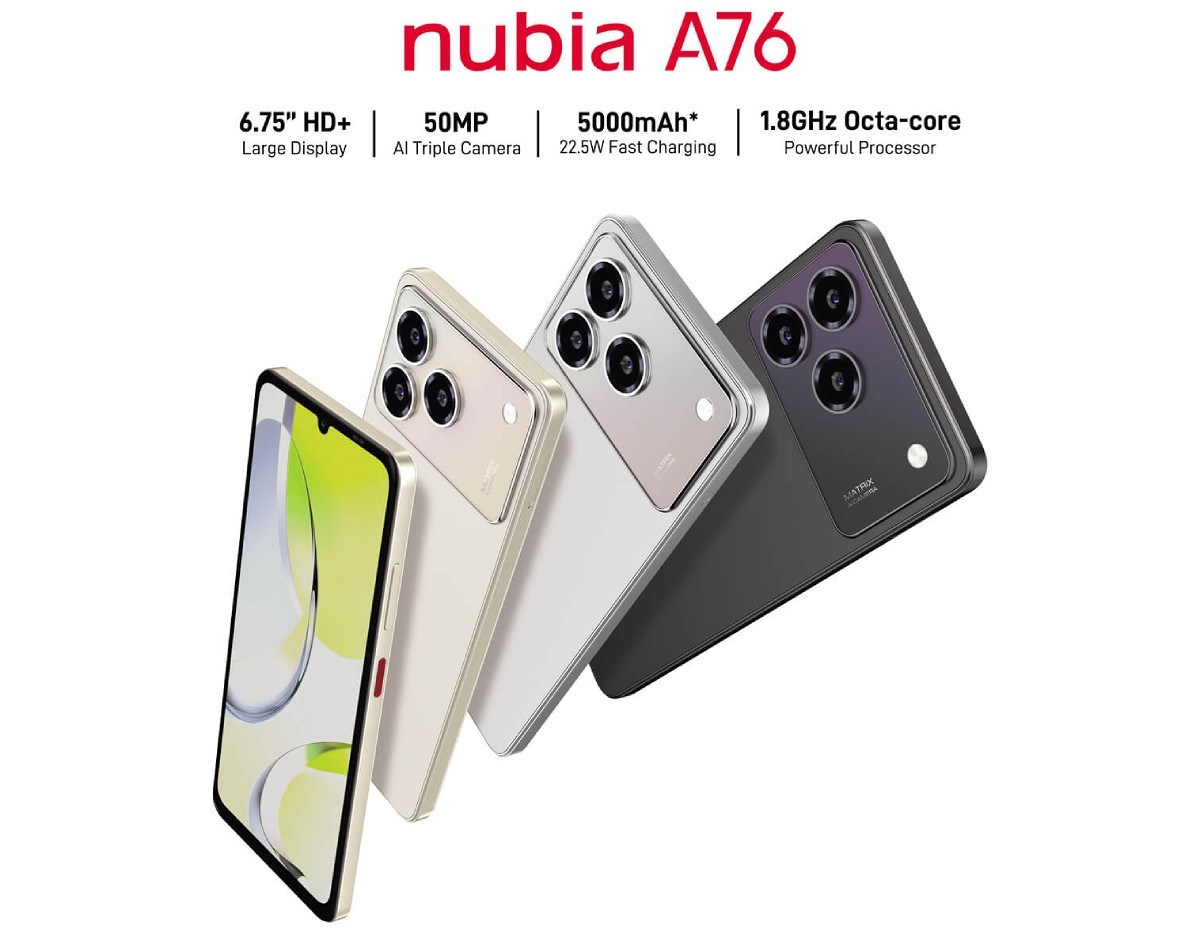 Another nubia A76 4G launches quietly with a larger display, faster charging battery