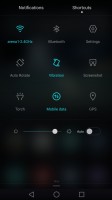 Huawei Mate S review: The notification area with toggles