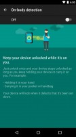 Secure lock options: on-body detection - Huawei Nexus 6p review