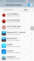 Permission Control: app view - Lenovo Vibe Shot review