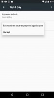 LG Nexus 5x review: The Tap & pay menu features the new Android Pay service