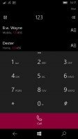 The dialer app - Microsoft Lumia 550 review