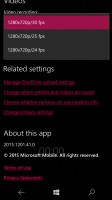 Video recording settings - Microsoft Lumia 550 review