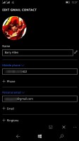 Microsoft Lumia 950 XL review: Editing a contact