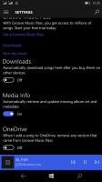 Microsoft Lumia 950 XL review: OneDrive playback settings