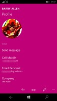 Microsoft Lumia 950 review: Viewing a contact