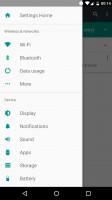 New Settings with glanceable information and a navigation drawer - Android 70 Nougat review