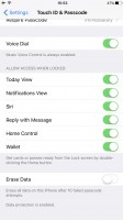 Disable Today within Touch ID settings - Apple iPhone 7 Plus review