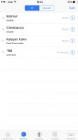 call log - Apple iPhone 7 Plus review