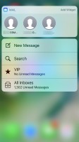 Using 3D Touch across the interface - Apple iPhone 7 review