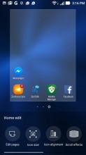 Customizing the homescreen - Asus Zenfone 3 ZE552KL review