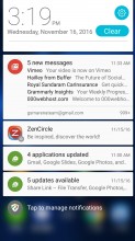Notification shade - Asus Zenfone 3 ZE552KL review