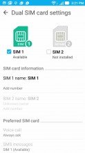 SIM card settings - Asus Zenfone 3 ZE552KL review