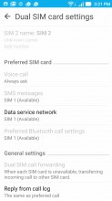 SIM card settings - Asus Zenfone 3 ZE552KL review