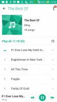 Music player interface - Asus Zenfone Max ZC550KL review