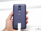 LG K10 in indigo flavor and its dedicated flip cover - CES2016 LG review