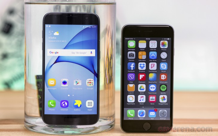 Galaxy S7 vs. Apple iPhone 6s: Sixes and - GSMArena.com tests