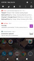 Notification area with row of toggles - Google Pixel review