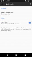 Night light mode settings - Google Pixel review