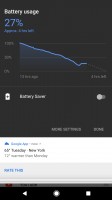 Graph and Power Saver are accessible in quick settings - Google Pixel review