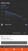 Graph and Power Saver are accessible in quick settings - Google Pixel review
