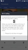 Popup lets you know when you've made a Wi-Fi call. - HTC 10 Review review