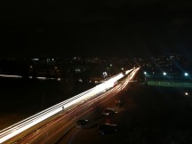 Low light samples: Car light trails - Huawei Mate 9 review