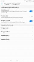 Fingerprint settings - Huawei Mate 9 review