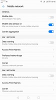 mobile networks settings - Huawei Mate 9 review