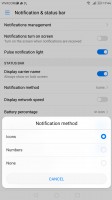 Icons option for notifications - Huawei Mate 9 review