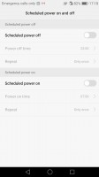 Scheduled power on and off - Huawei nova review