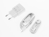 1A charger, microUSB cable and a headset packaged with the P9 lite - Huawei P9 lite review