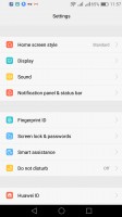 Settings - Huawei P9 lite review
