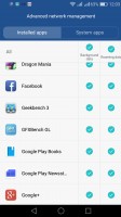 Managing which apps can connect to the Internet and how - Huawei P9 lite review