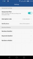 Configuring the harassment filter - Honor 7 Lite (5c) review
