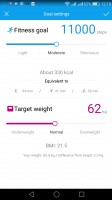 Setting goals - Huawei P9 lite review