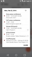 Calendar's Event pocket lets you set up reminders related to Facebook events and nearby places - LG G5 review