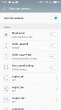 Configuring gestures wakeup - Meizu MX6 review